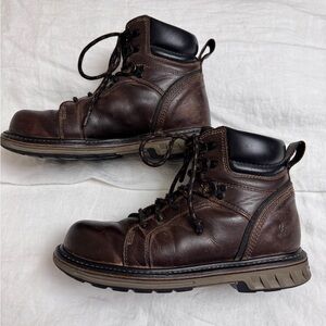 Danner Steel Yard 6" Work Boots Brown Leather Size 8.5 Utility 12536 Outdoor